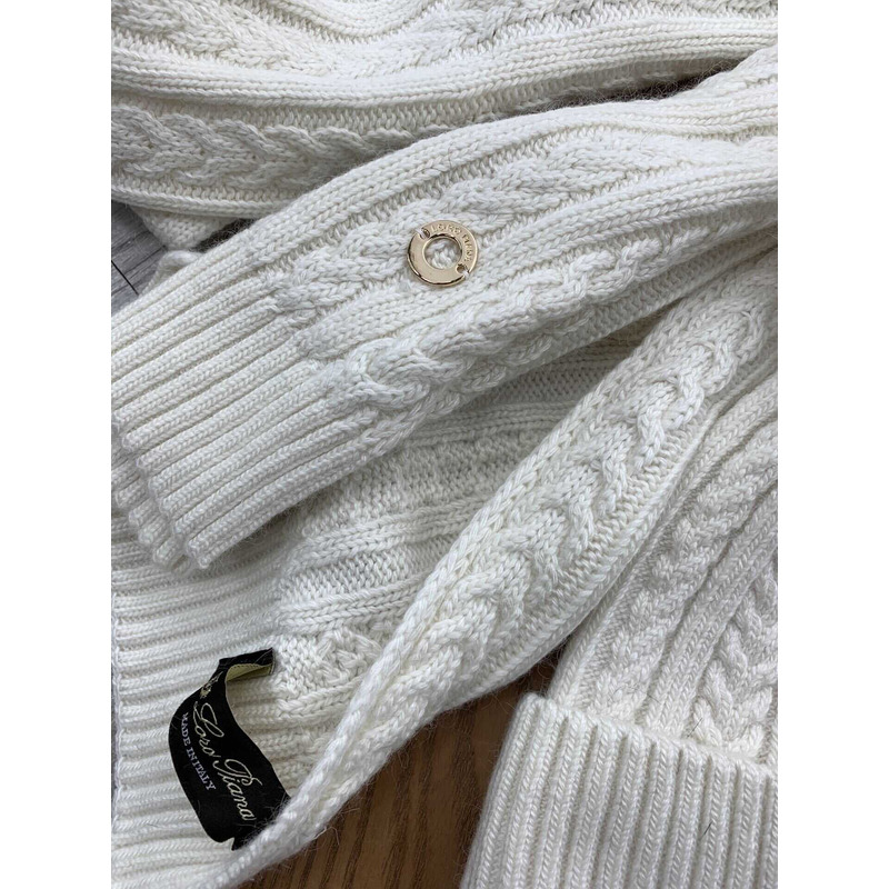 Loro piana Wool Pom And Scarf White