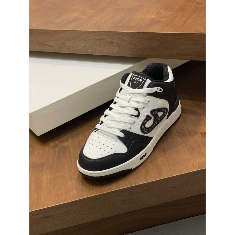 D*or b57 mid-top sneaker calfskin black