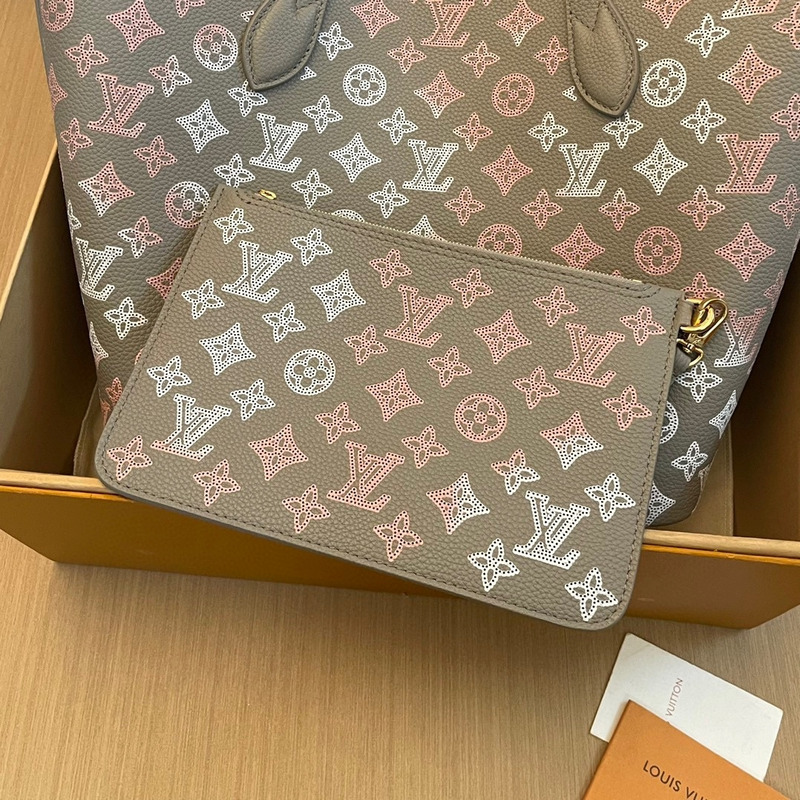 l**is V*t*n flight mode blossom mm mahina perforated calfskin leather gray/pink