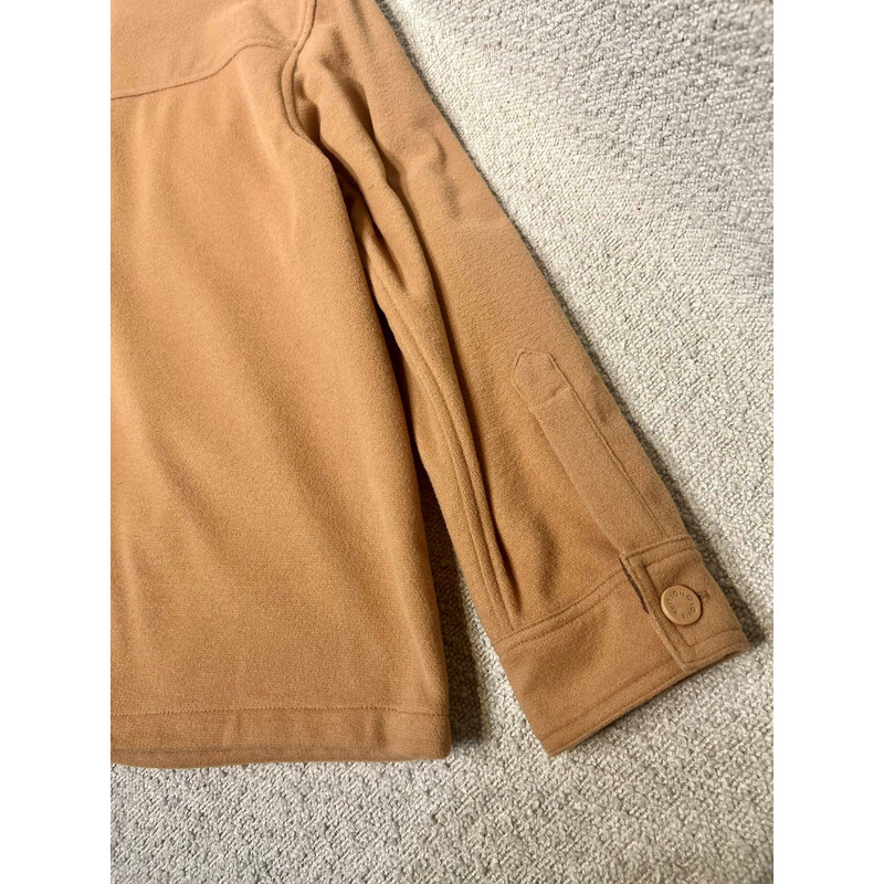 l**is v*t*n double-F**e wool blend overshirt brown