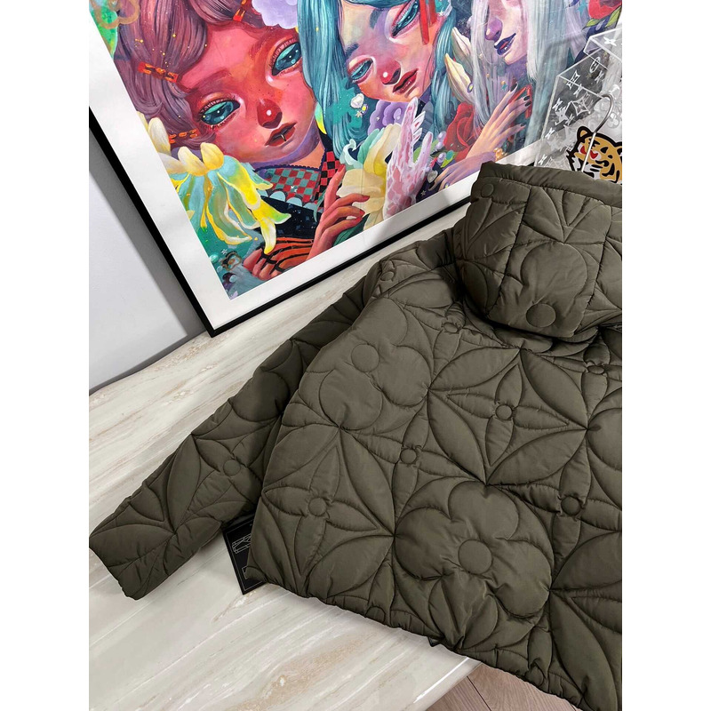 l**is V*t*nlvse quilted hoodie navy green