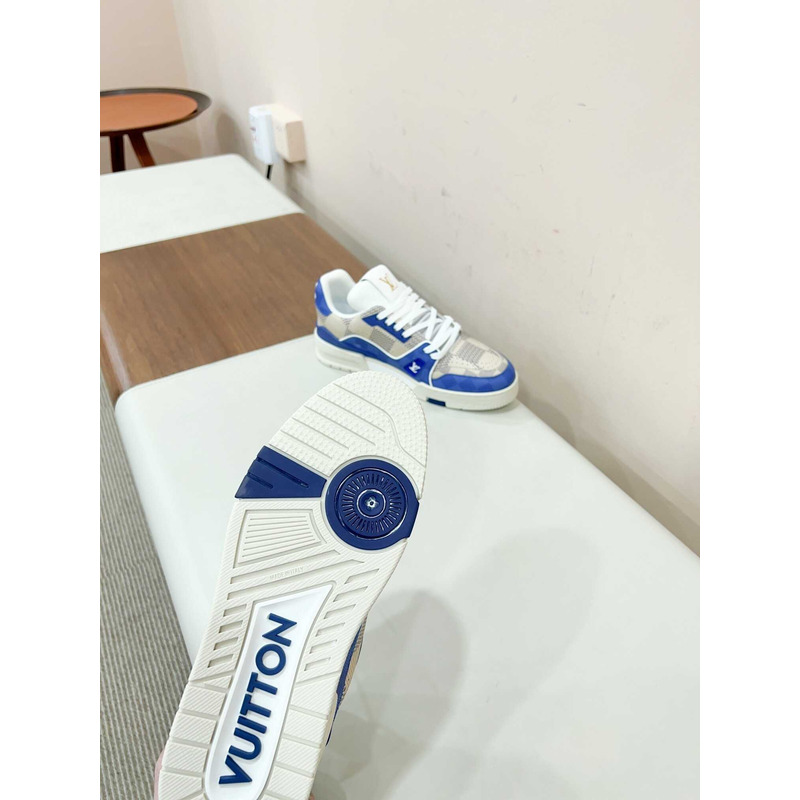 l**is V*t*n trainer sneakers white and blue