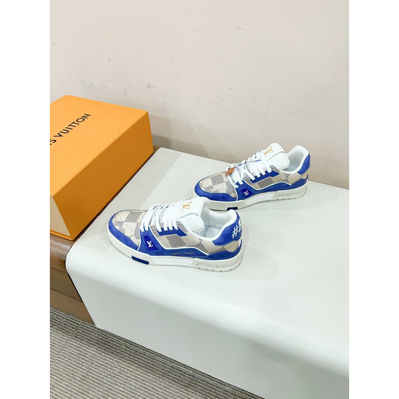 l**is V*t*n trainer sneakers white and blue