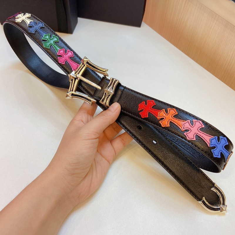 Chrome Heart  Platinum Thousand-eyed Belt Multicolor