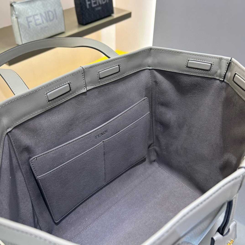 F**di origami medium bag leather handbags variety of grey