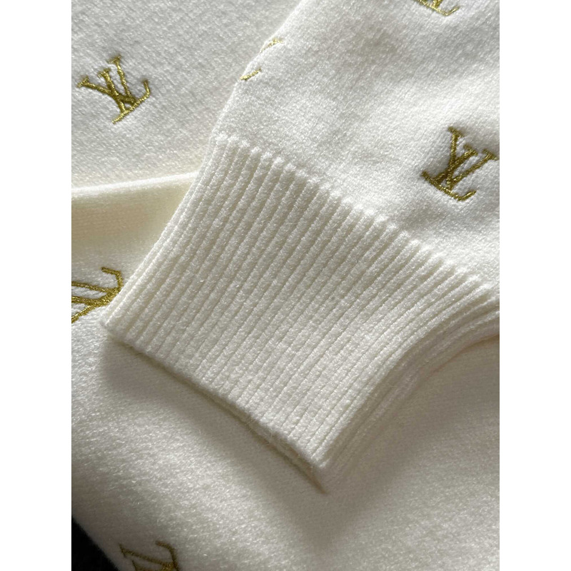 l**is V*t*n jacquard sweater white