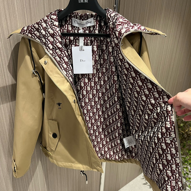 D*or hooded jacket D*or oblique beige