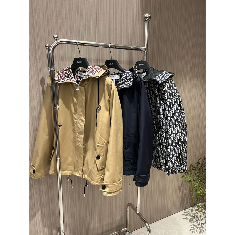 D*or hooded jacket D*or oblique beige