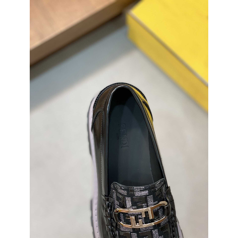 F**di o’lock loafers leather black