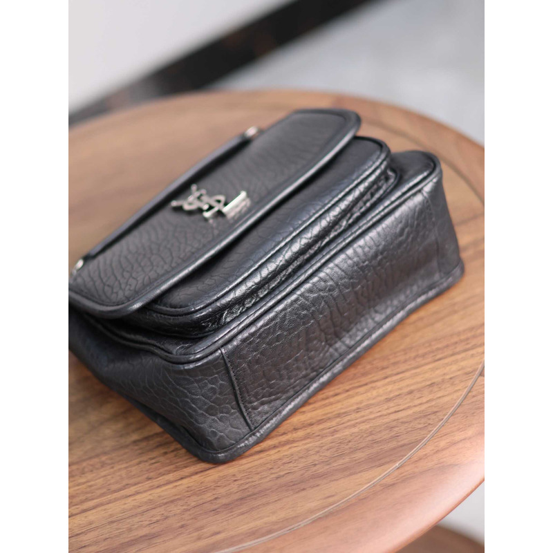 Saint Laurent Niki Grained Lambskin Baby Bag Black