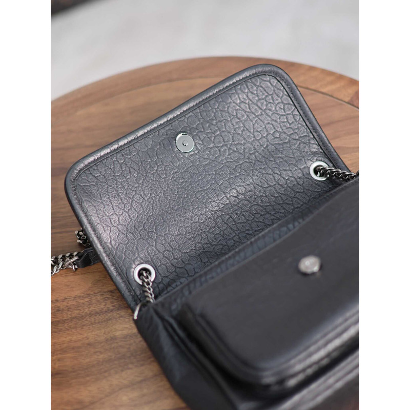 Saint Laurent Niki Grained Lambskin Baby Bag Black