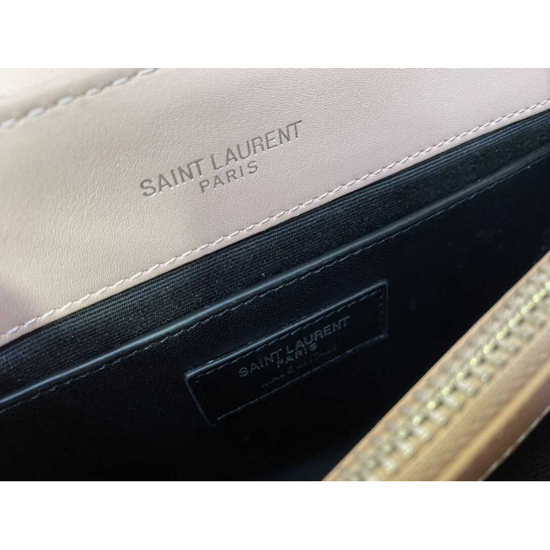 Saint Laurent Loulou Small In Quilted Leather Envelope Bag Blanc Vintage