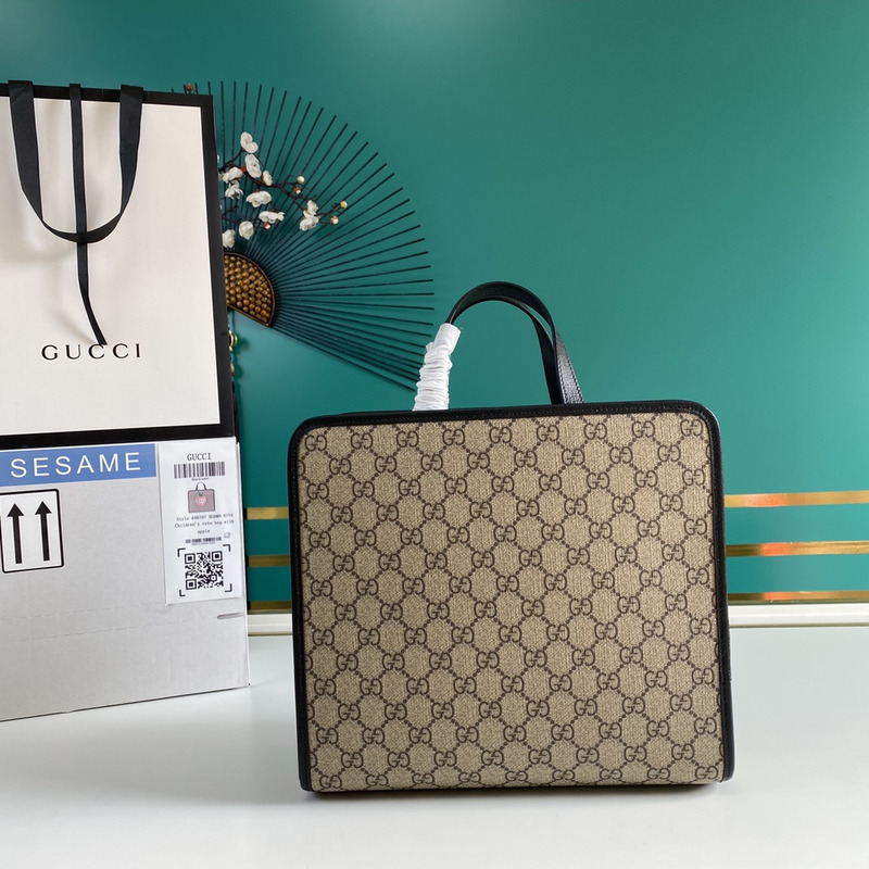 g*u*i gg S*p*e canvas apple kids tote bag brown