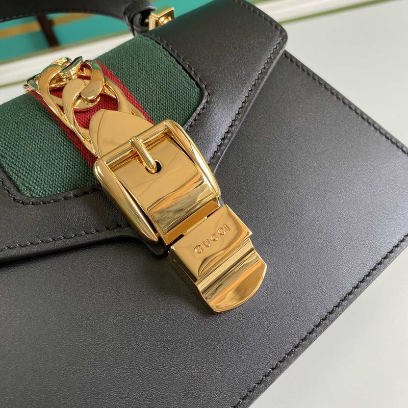 G*u*i sylvie shoulder bag top handle mini black