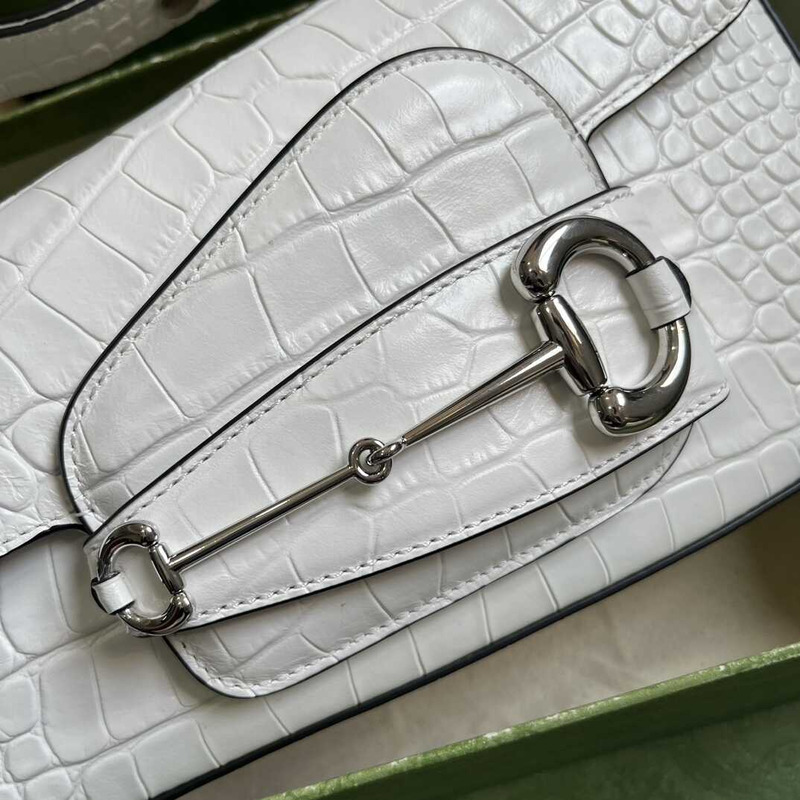 G*u*i horsebit 1955 small shoulder bag white