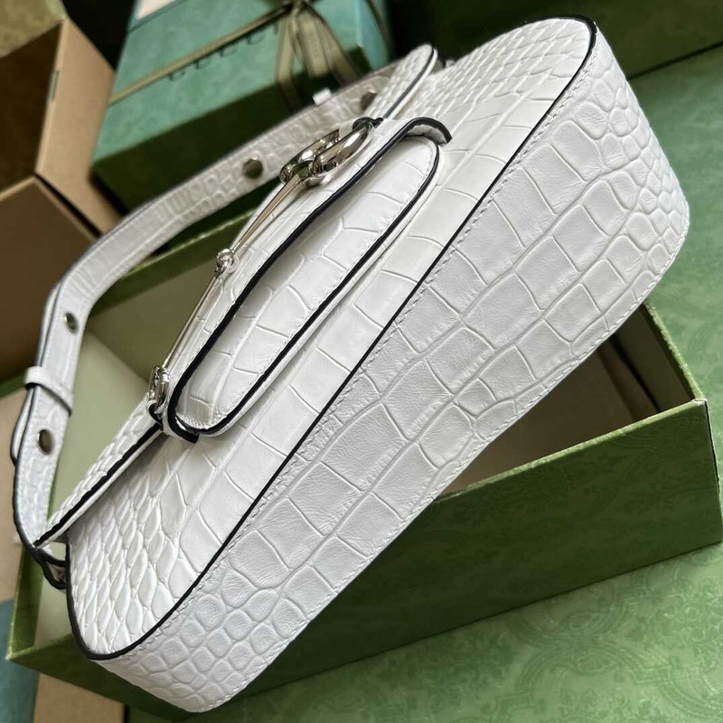 G*u*i horsebit 1955 small shoulder bag white