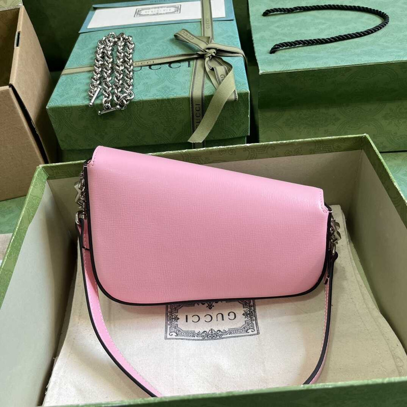 G*u*i horsebit 1955 mini shoulder bag pink