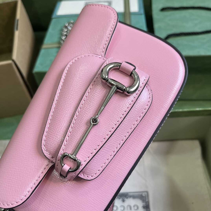 G*u*i horsebit 1955 mini shoulder bag pink