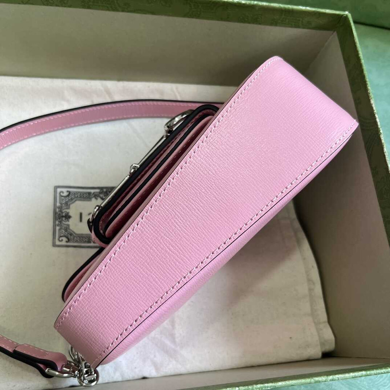 G*u*i horsebit 1955 mini shoulder bag pink