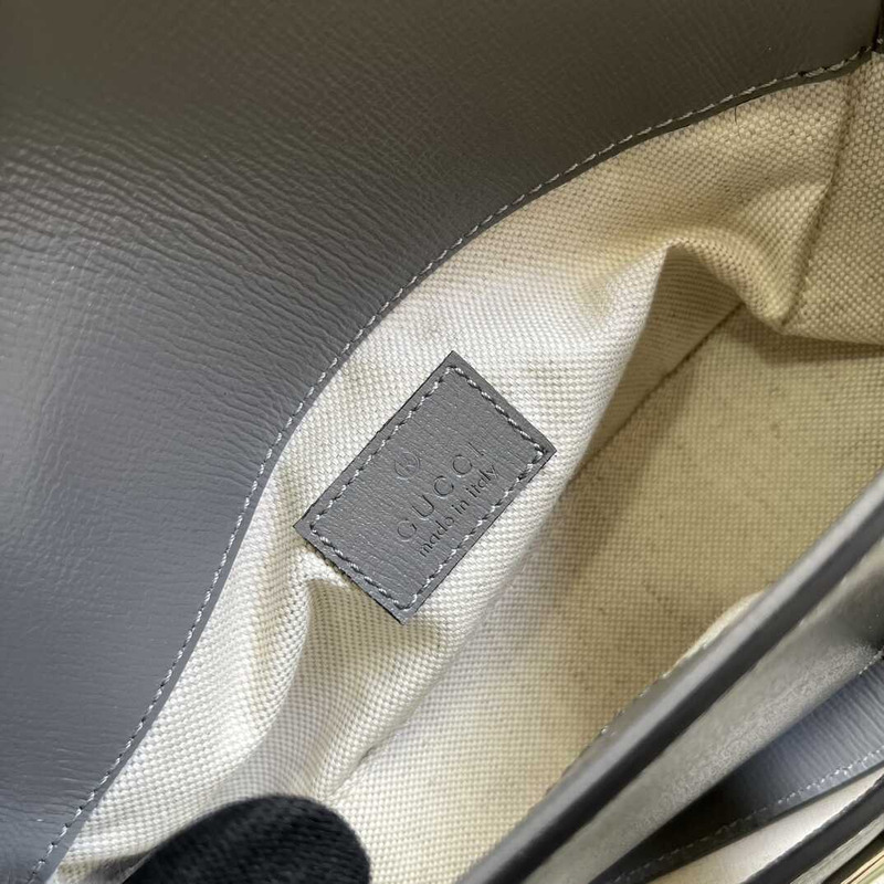 G*u*i horsebit 1955 mini shoulder bag grey