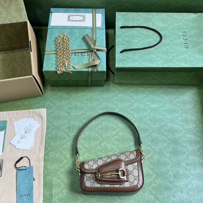 G*u*i horsebit 1955 mini shoulder bag brown