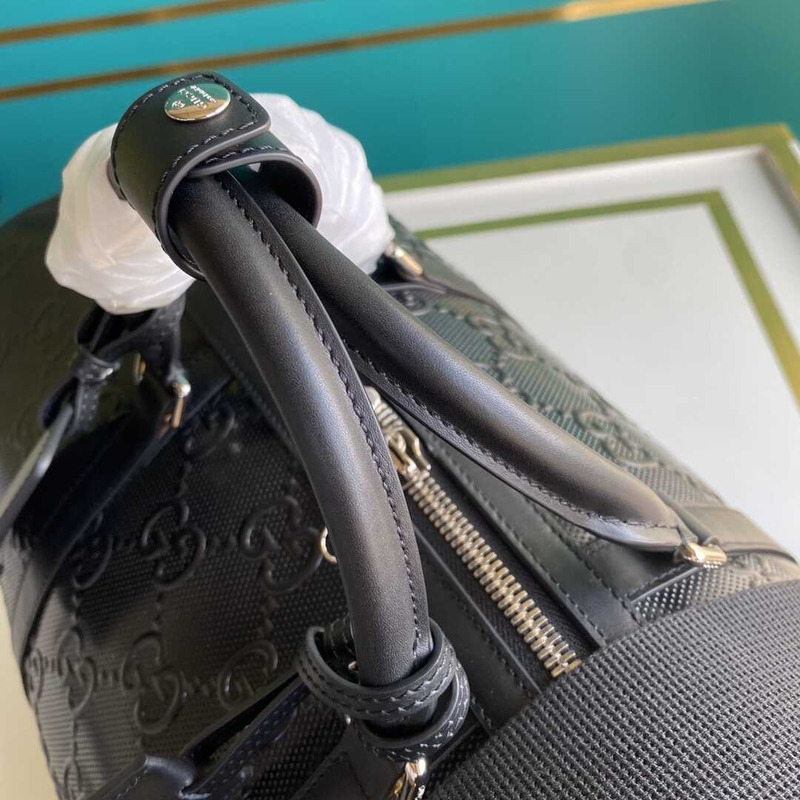 G*u*i gg embossed duffle bag black