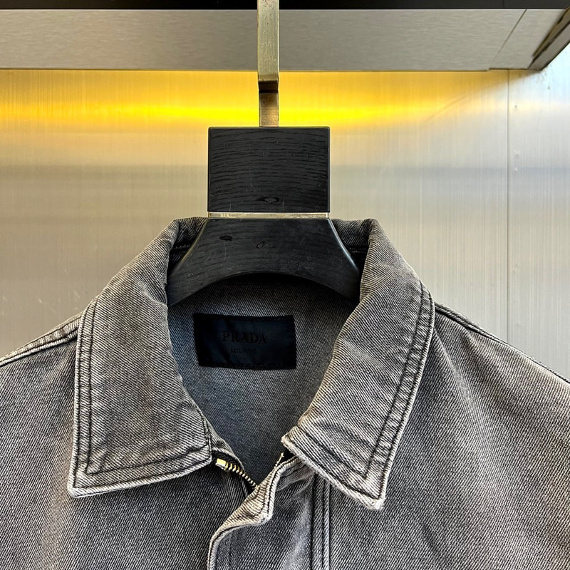 Pra*a faded denim shirt jacket