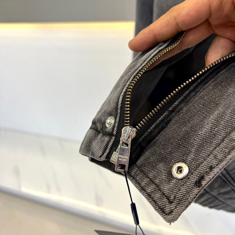 Pra*a faded denim shirt jacket