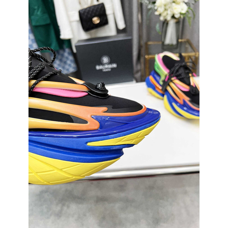 Balmain Unicorn Track Trainers Multicolor