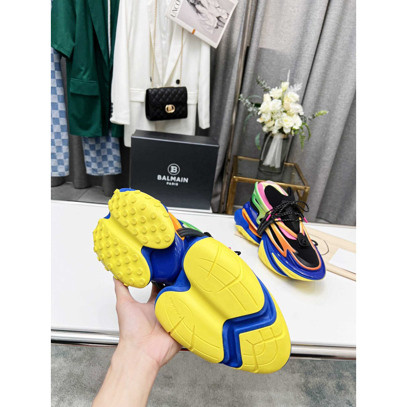 Balmain Unicorn Track Trainers Multicolor