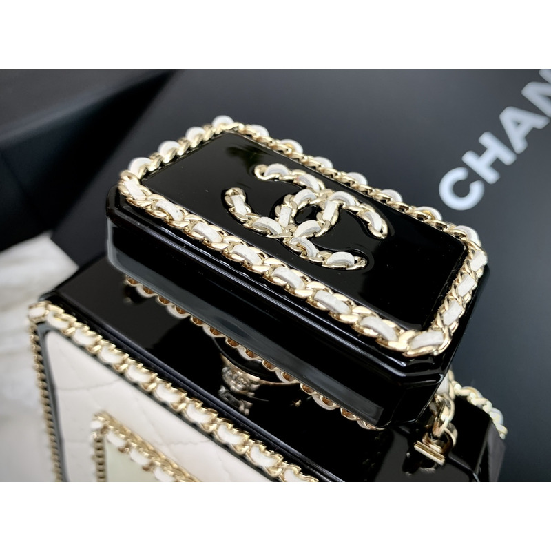 Ch*el evening white clutch bag