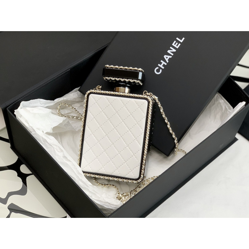 Ch*el evening white clutch bag