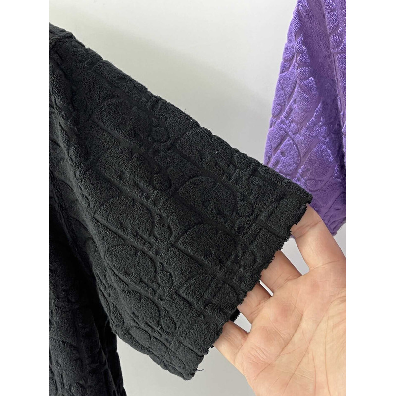 D*or oblique relaxed-fit cotton jacquard t-shirt black