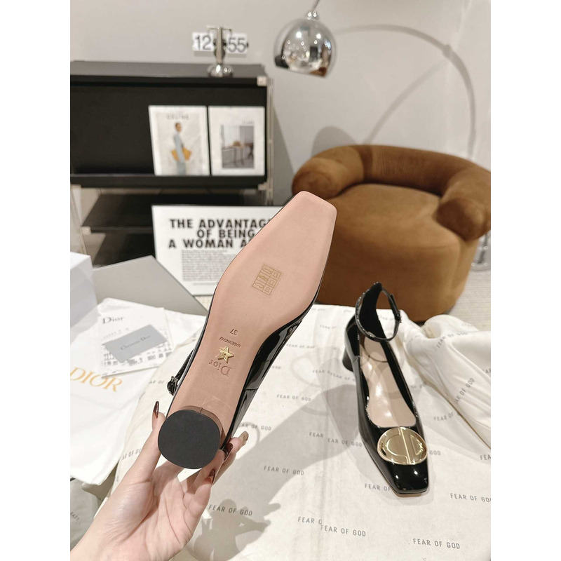 forever D*or pump black patent calfskin