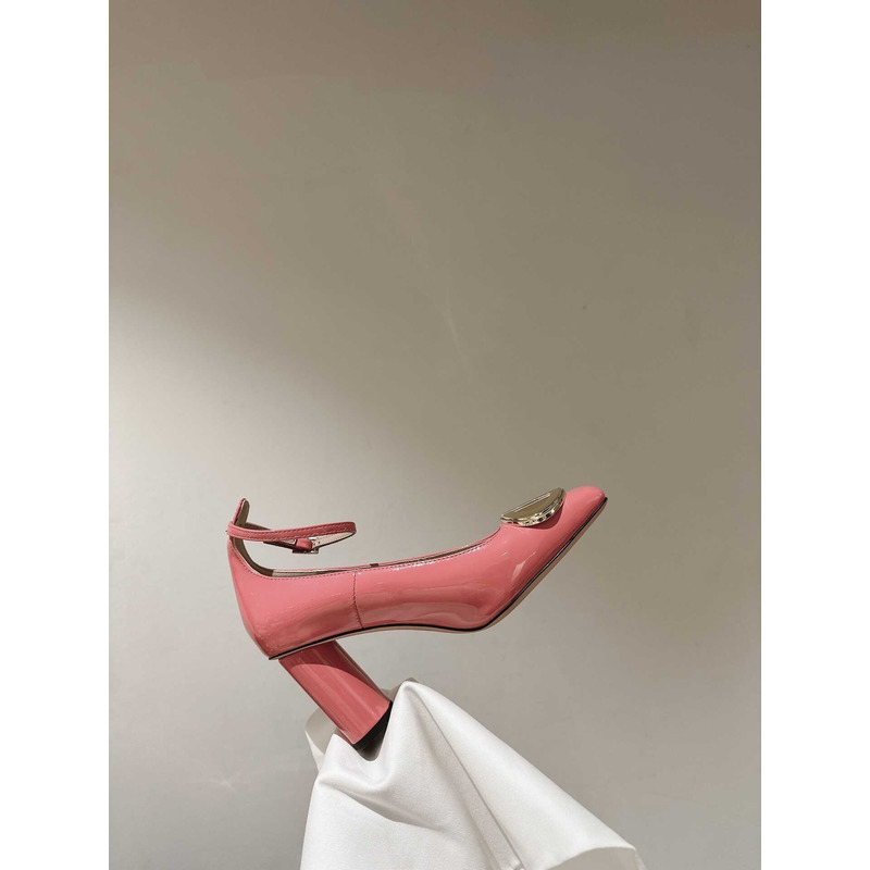 forever D*or high heel pump pink patent calfskin