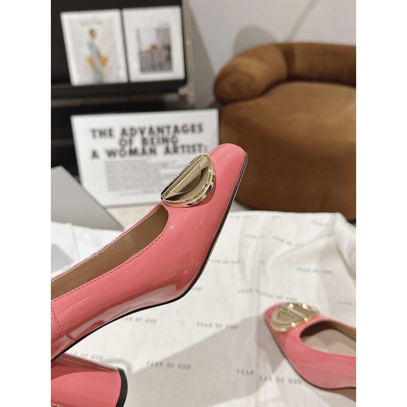forever D*or high heel pump pink patent calfskin