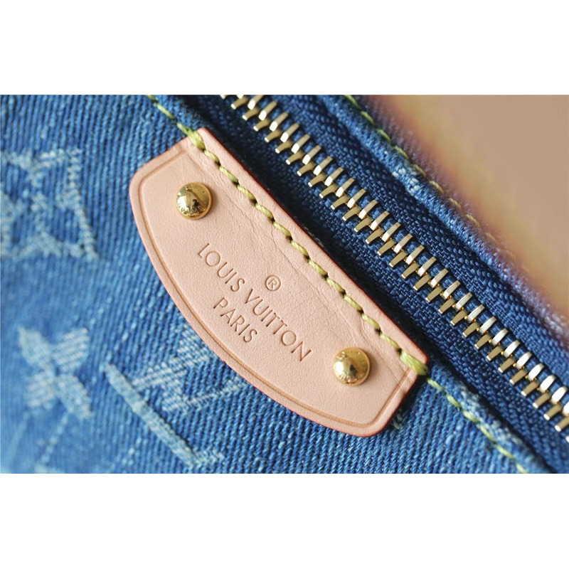 l**is V*t*n hills pochette bag denim blue