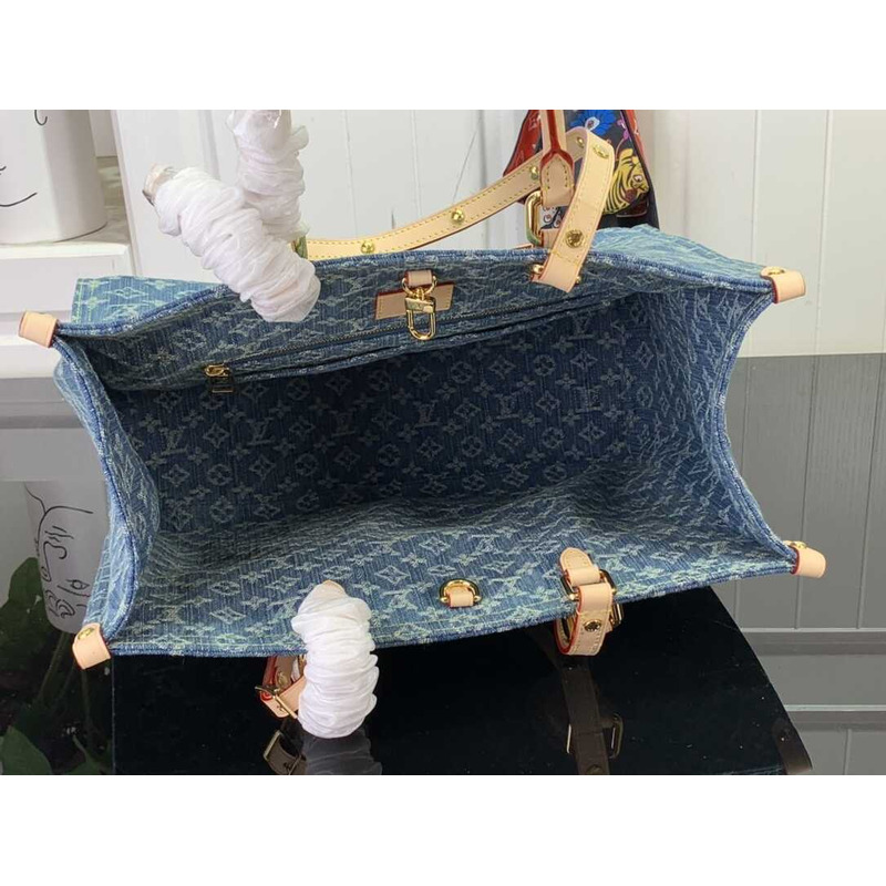 l**is V*t*n onthego mm tote bag denim blue