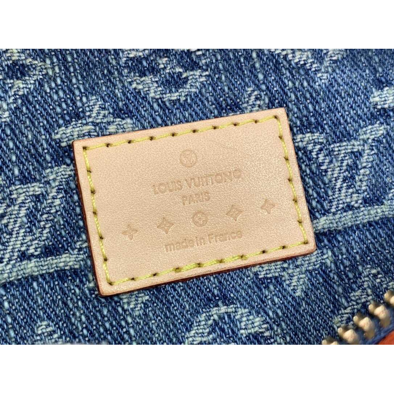 l**is V*t*n high rise monogram denim blue