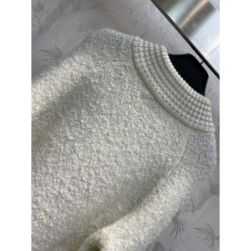 Ch*el wool jacket white