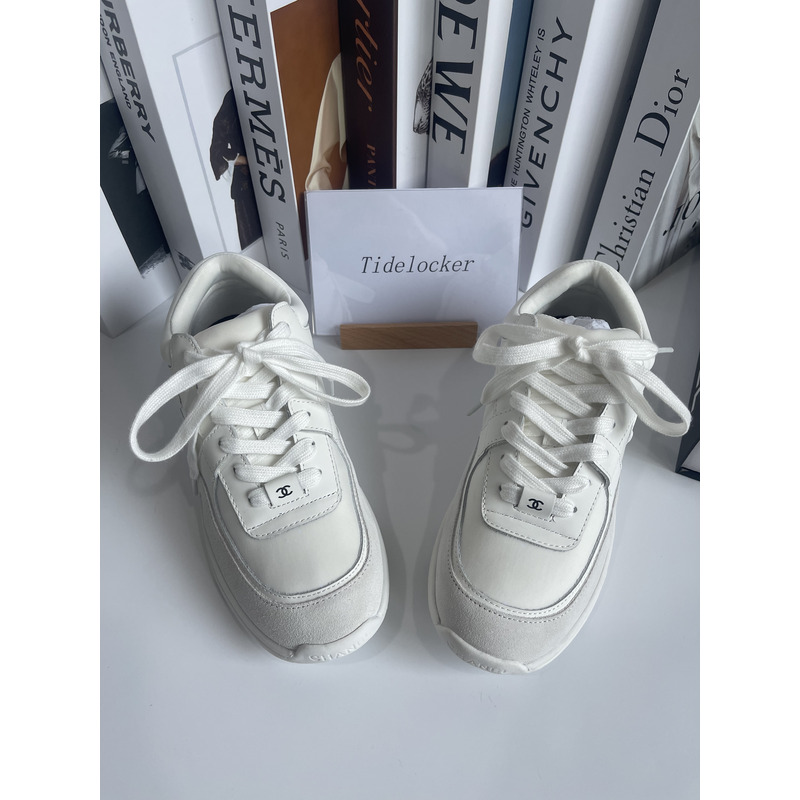 Ch*el cc sneakers white