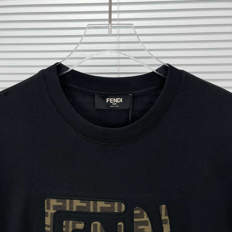 F**di cotton t-shirt black