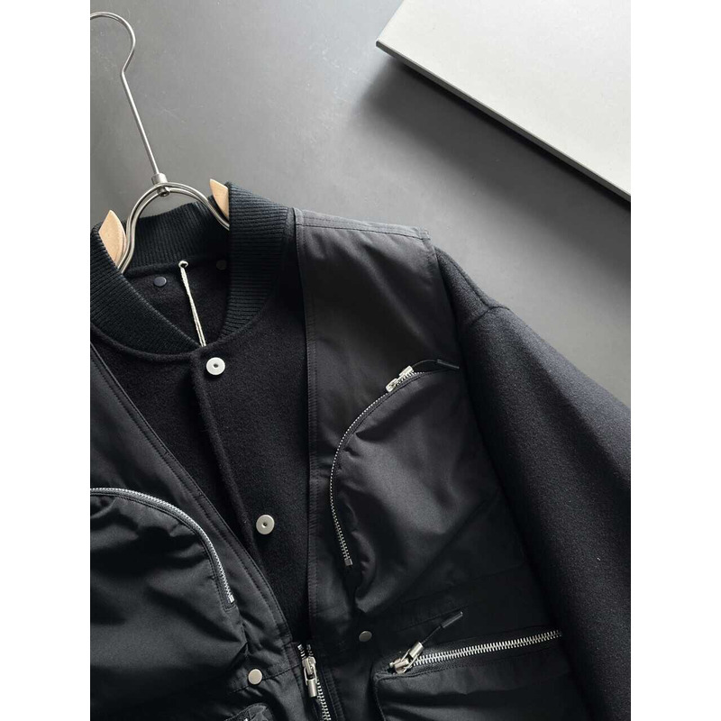 Pra*a zipped blouson jacket black