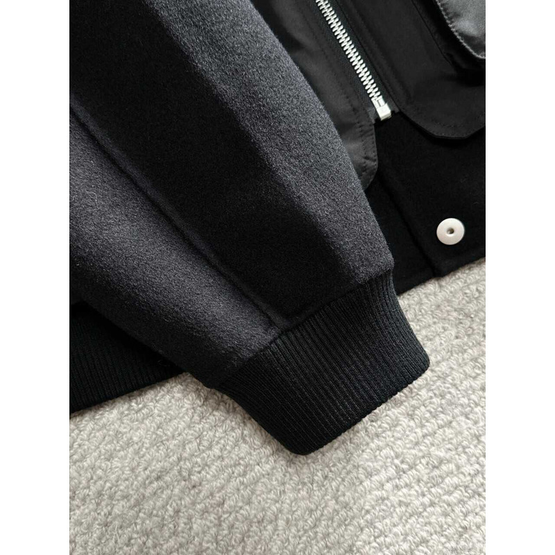 Pra*a zipped blouson jacket black