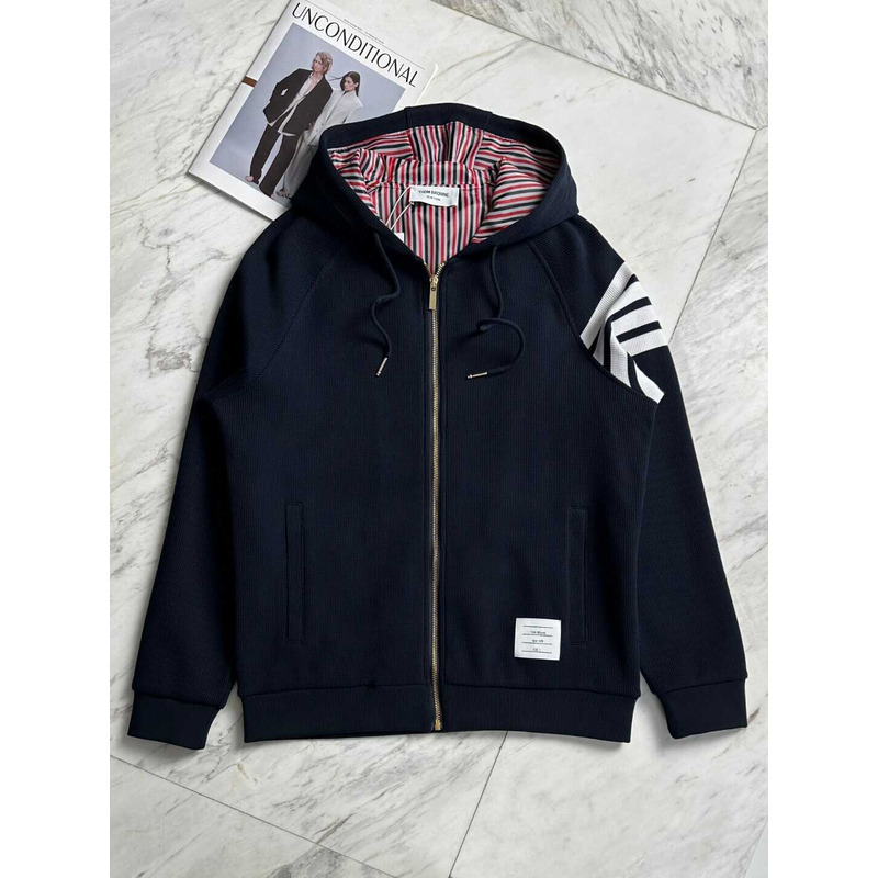 Thom Browne Classic Loopback 4-Bar Full Zip Hoodie And Pants