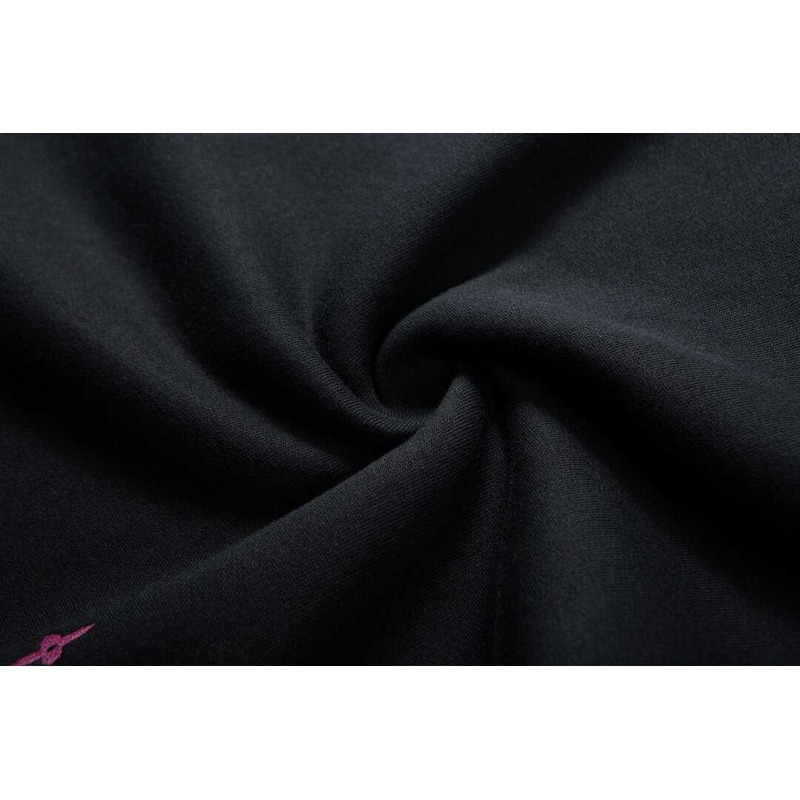 l**is V*t*n embroidered cotton sweatshirt black