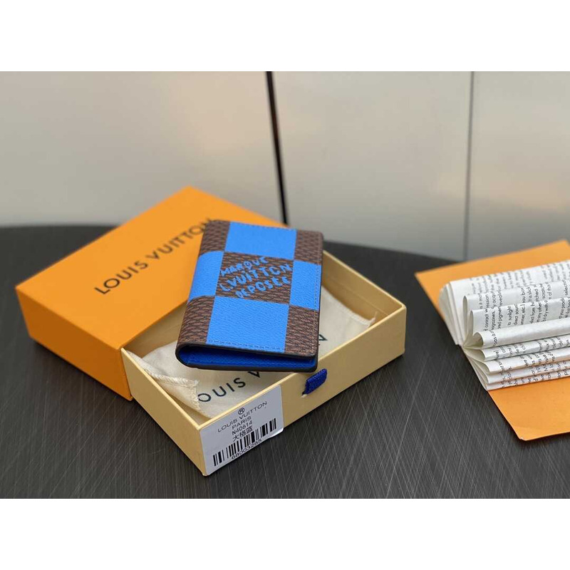 l**is V*t*n pocket organizer damier blue