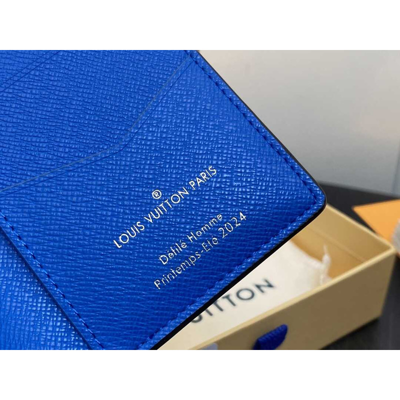 l**is V*t*n pocket organizer damier blue