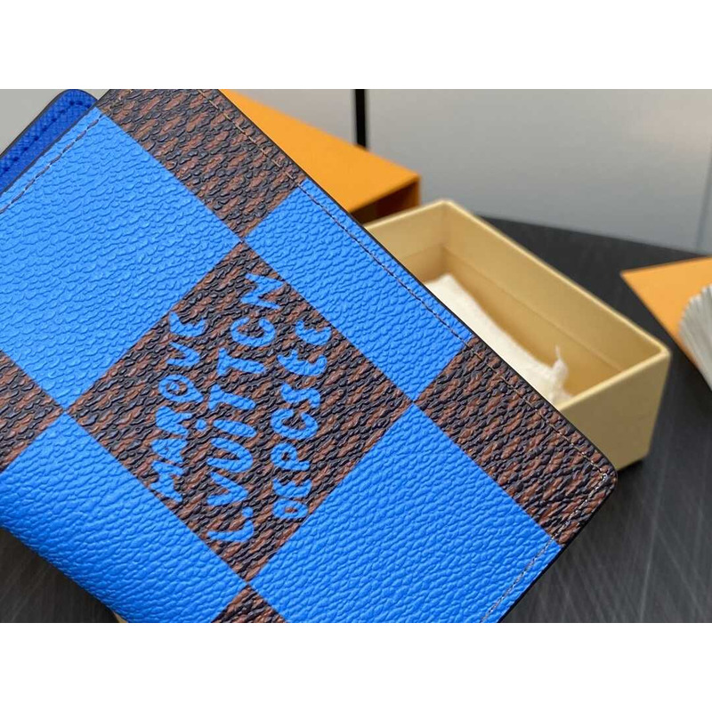 l**is V*t*n pocket organizer damier blue