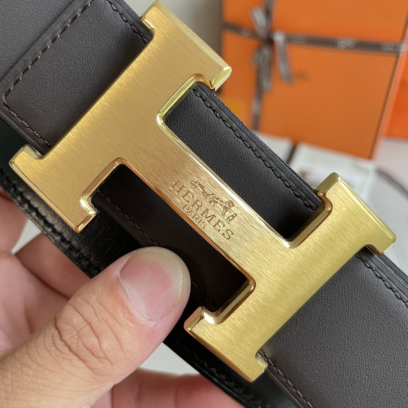 H**mes epsom 38mm constance h belt black